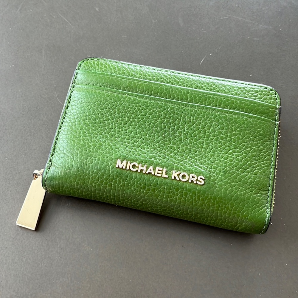Michael Kors mini green wallet